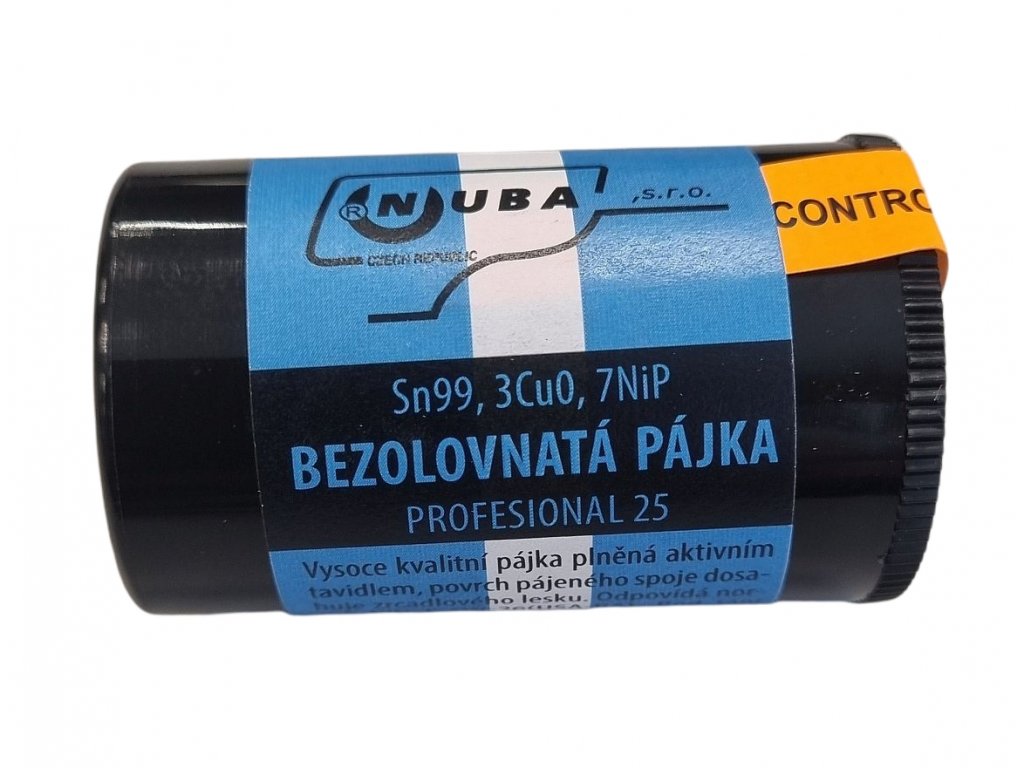 NUBA cín 1mm P2/25g Sn99 bezolovnatý PROFI