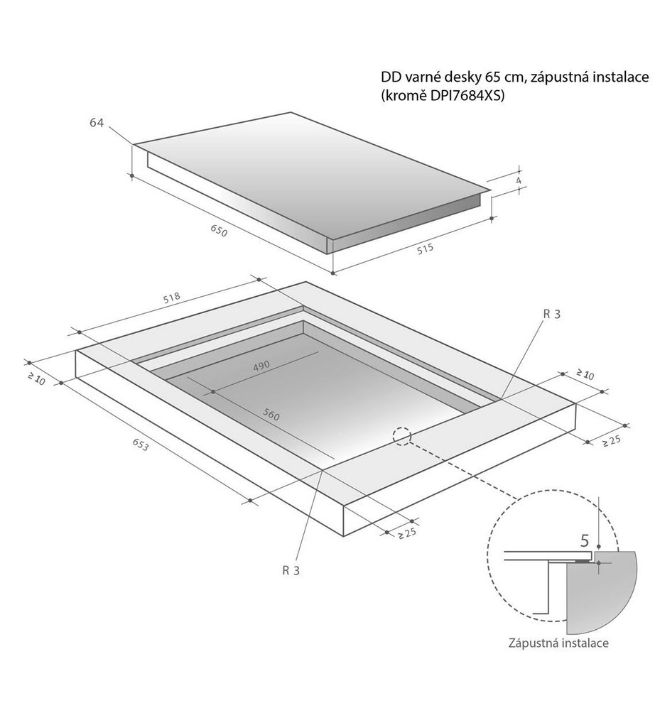 Vitre De Remplacement Pour Plaque Induction De Dietrich DPI7655B (pièce AS0061868) – Occasion